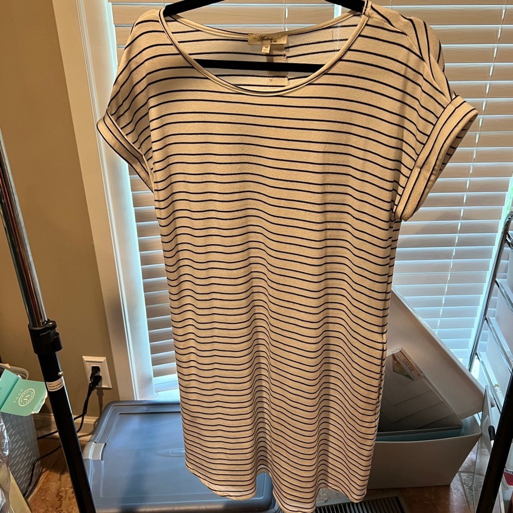 Navy Striped Dress